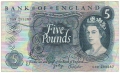 Bank Of England 5 Pound Notes To 1979 5 Pounds, from 1967